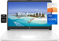 HP 14' HD Student Business Laptop, Intel Quad-Core N4120, 8GB RAM, 256GB Storage, (128GB eMMC+128GB SD Card), 1 Year Office 365, Slim Design, Webcam, HDMI, Bluetooth, WiFi, Win 11 S, Silver
