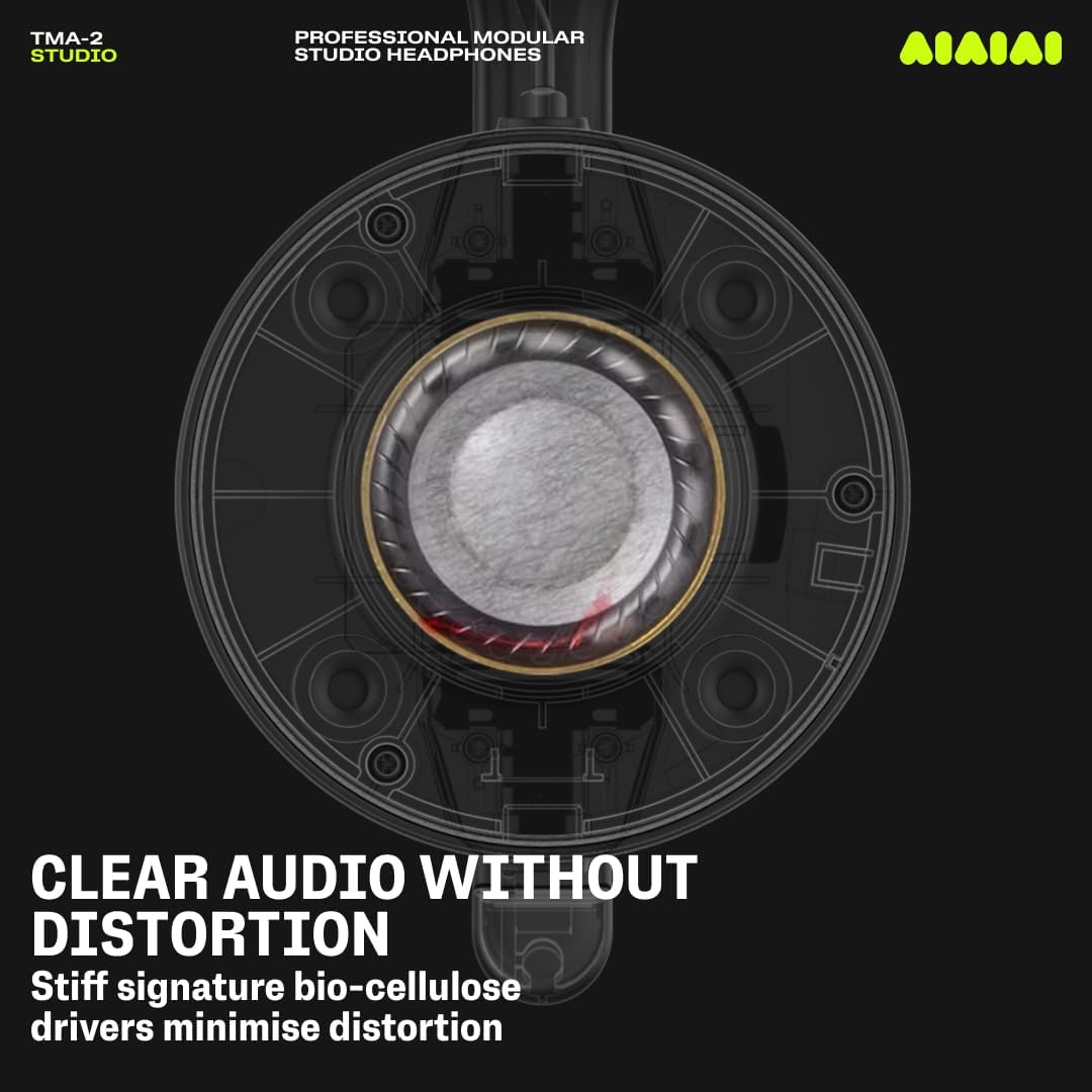 AIAIAI TMA-2 Studio Professional Modular Headphones – Highly Detailed Studio Sound – Ultra-Soft Over-Ear Alcantara® – Customizable & Replaceable Parts