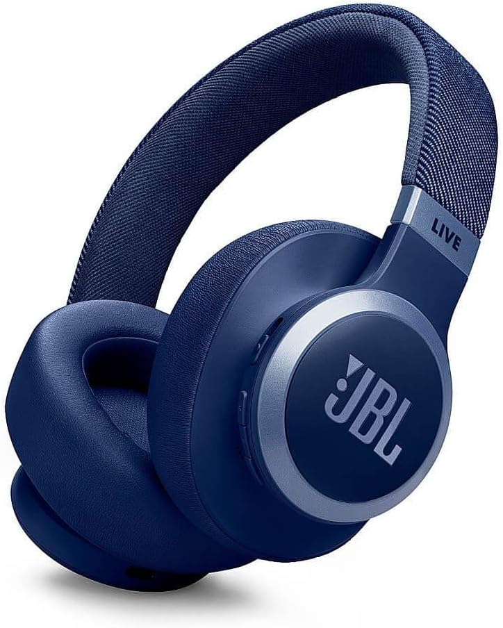 JBL LIVE770NCBLU Live 770NC Wireless Over-Ear Adaptive Noise Canceling Headphones - Blue