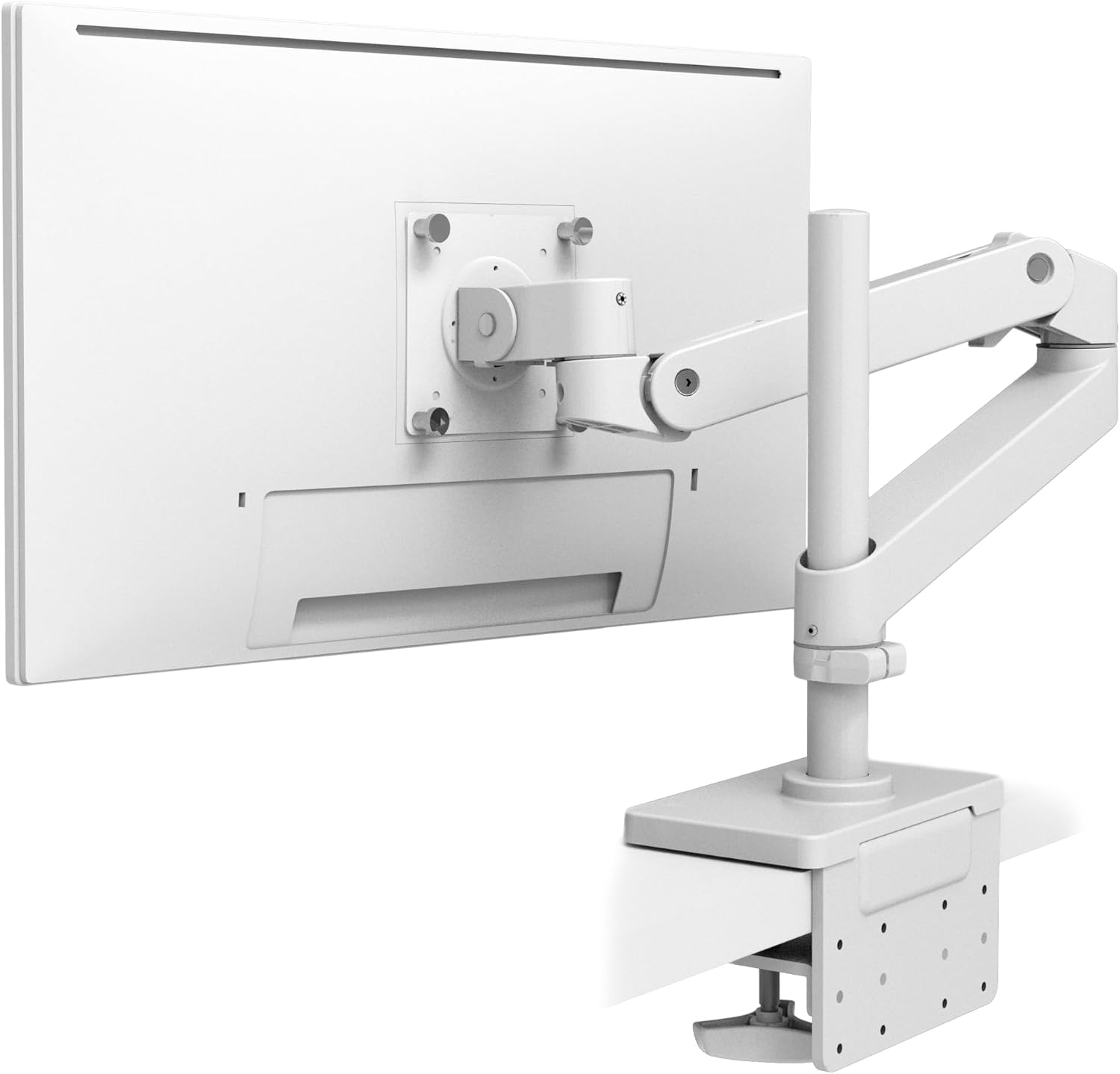 Ergotron – Upgraded LX Pro Premium Monitor Arm, Single Monitor Desk Mount – fits Flat Curved Ultrawide Computer Monitors up to 34 Inches, 4 to 22 lbs, VESA 75x75mm or 100x100mm – Tall Pole, White