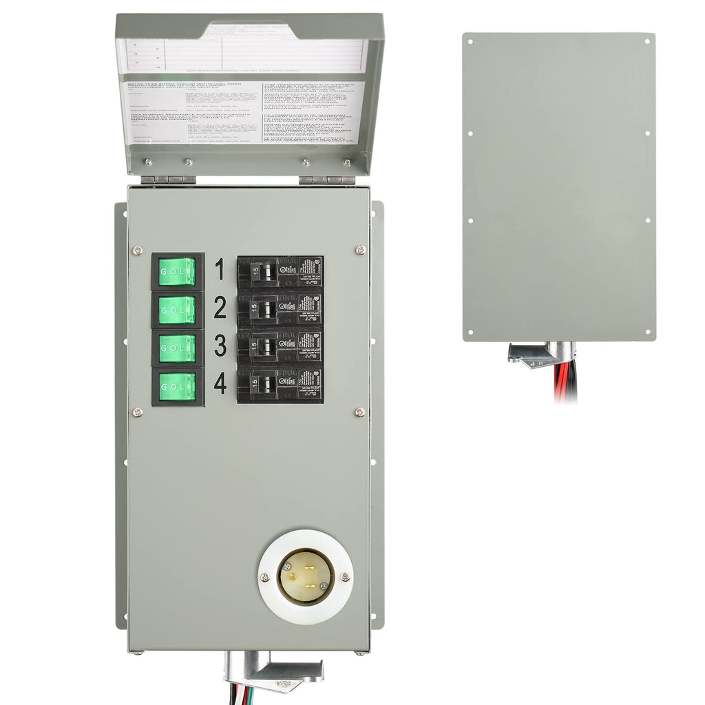 Nature's Generator Manual Transfer Switch Kit 15A 4 Circuits Indoor UL Approved