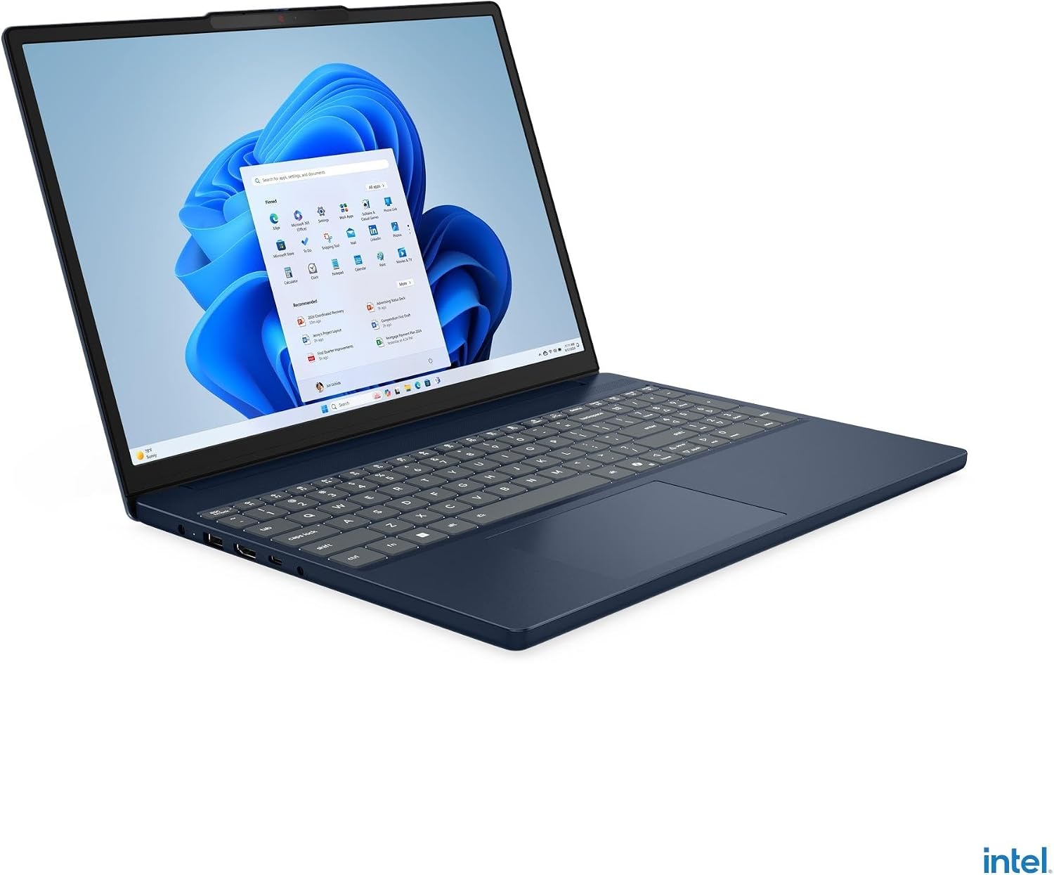 Lenovo Ideapad Slim 3 Laptop 15.3' WUXGA Touchscreen Computer, Intel Core 5 210H Processor, 16GB RAM, 1TB SSD, Backlit Keyboard, HDMI, Type-C, Wi-Fi 6, Windows 11 Pro