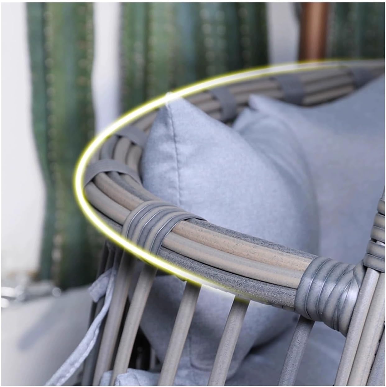 Home Rattan Chairs- Hanging Basket Hammock Indoor Household Rocking Chair Balcony Hanging Basket Chair Leisure Outdoor Courtyard Rocking Basket Swing Hanging Chair Patio Lounge Chair