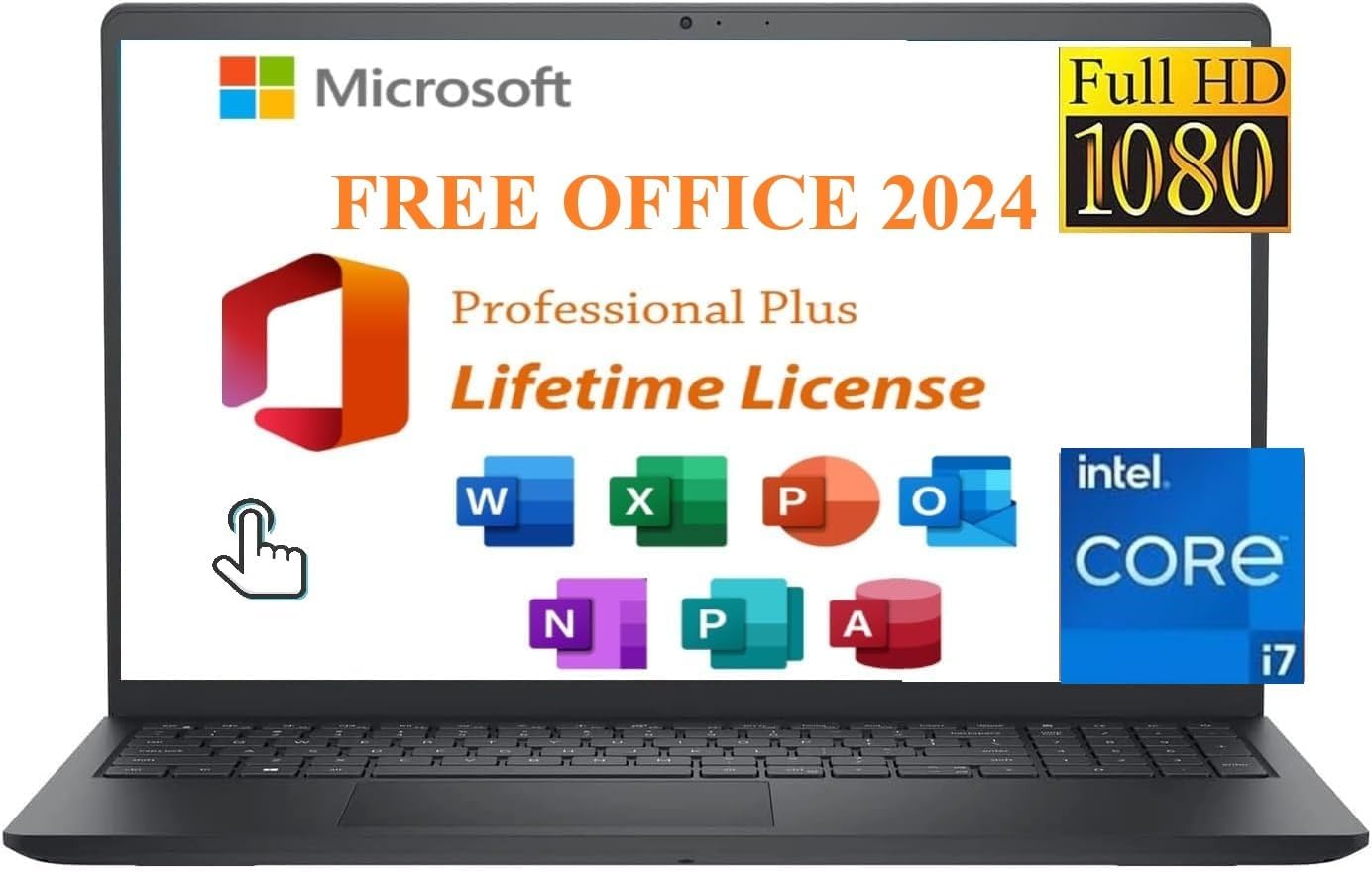Dell Inspiron 15 3530 Laptop, 15.6' FHD Touchscreen, Intel Core i7-1355U,16GB RAM,1TB SSD Microsoft Lifetime Office 2024 &Windows 11 Pro, Wi-Fi 6, Long Battery Life,Black