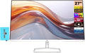 HP Series 5 527sa Monitor w/Speakers 94F48AA#ABA Bundle with Docztorm Dock, 27' Full HD IPS (1920x1080) Display, 2X HDMI, Flicker-Free, Ideal for Home & Business, White/Silver (2025 Latest Model)