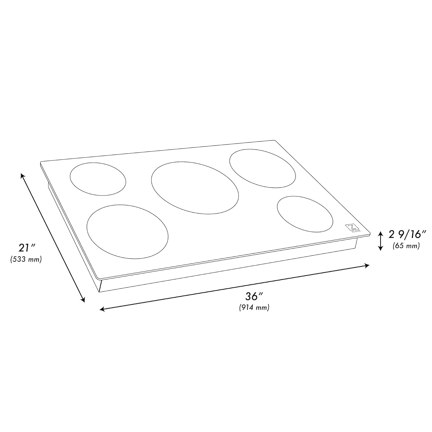 ZLINE 36 in. Induction Cooktop with 5 burners (RCIND-36)