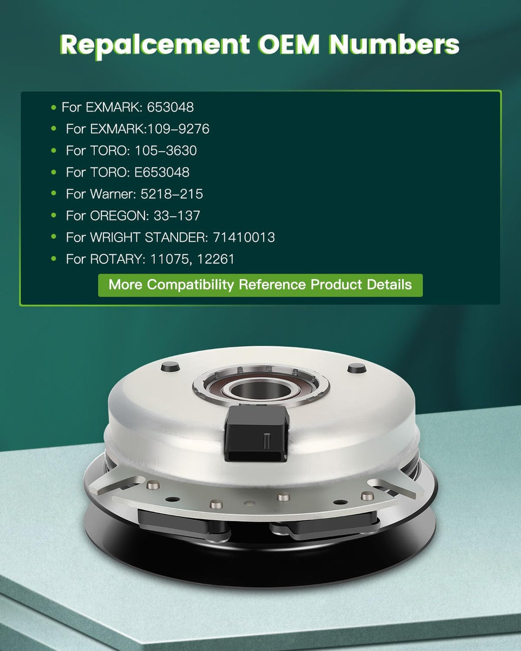SCITOO Electric PTO Clutch 5218-44 Compatible for Exmark for Lawnboy for Oregon for Prime for Rotary for Stens for Toro for Warner for Wright Stander