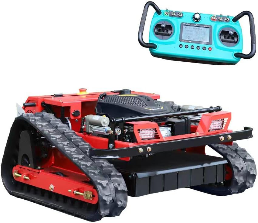 Infront Remote Control Lawn Mower, 20 Inch Cutting Width, Adjustable Height 0.79-5.9 Inches, Track Design,All-Terrain for Steep Slopes Tall Grass Large Lawns