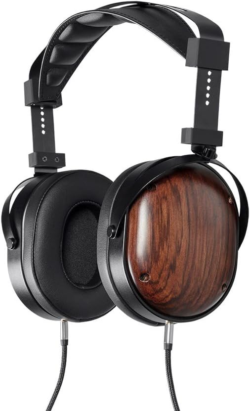 Monolith Over Ear Planar Magnetic Headphones - with 66mm Driver, Closed Back Design, Comfort Ear Pads for Studio/Professional, 20 Ohms, 2 Watts Maximum Power Handling, Black/Wood