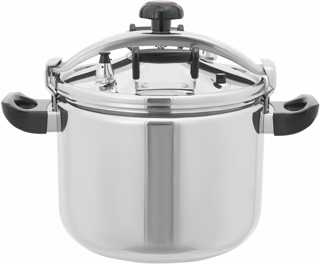 42.3QT Stainless Steel Pressure Cooker, 60Kpa High-Pressure Cooking Pot, Large Steamer Cooking Pressure Canner with Safety Valves for Family or Commercial Use on Gas Stovetop & Induction Cooktop