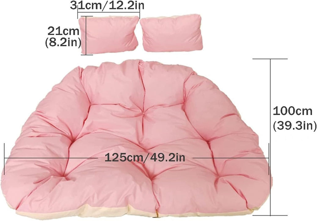 Double Rocking Chair Cushion, Non-Slip Swing Cushion, Removable Hanging Basket Cushion, 150x110 Cm Large Size, Multifunctional Cushion for Indoor and Outdoor Use (Color 5)
