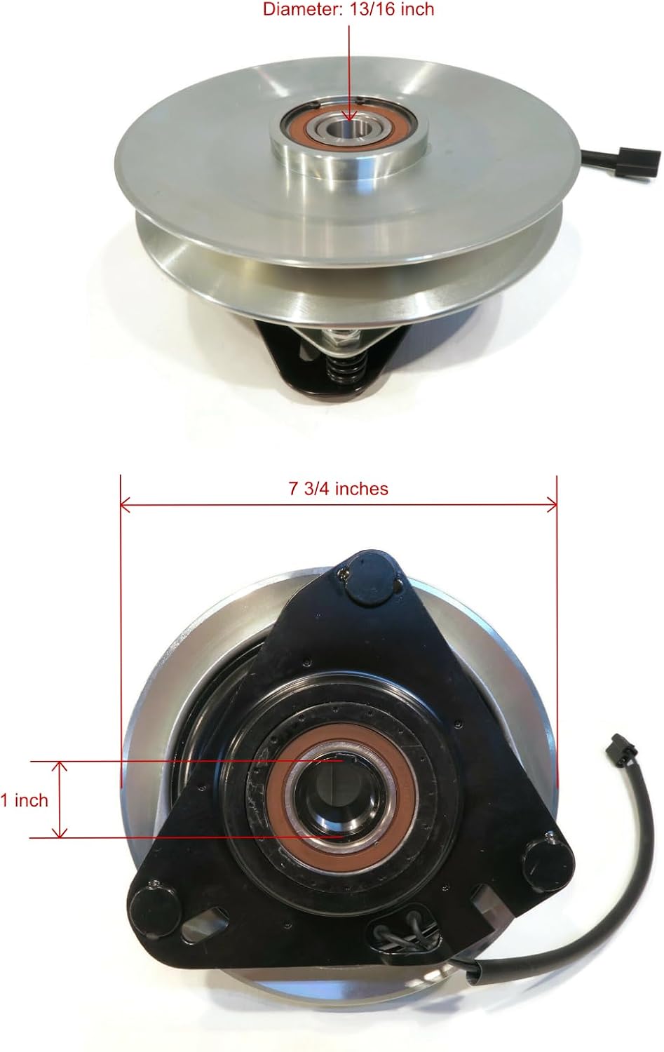 The ROP Shop Electric Clutch Counter Clockwise with 1' Crankshaft, 7 3/4' Pulley Diameter