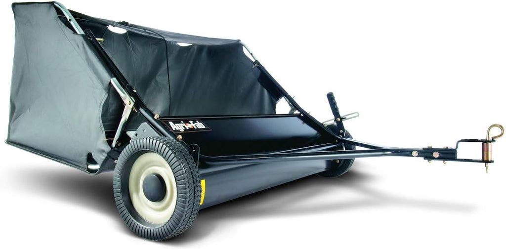 Agri-Fab 45-0320 42' Tow-Behind Lawn Sweeper, 12 cu. ft Hopper Bag Capacity; Leaf & Grass Catcher, with Adjustable Brush Height and Easy to Use Dumping Rope