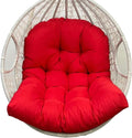Egg Chair Cushion Replacement Waterproof Hanging Basket Swing Chair Cushion Outdoor Porch Backyard Patio Hammock Swing Replacement Cushion (Red)