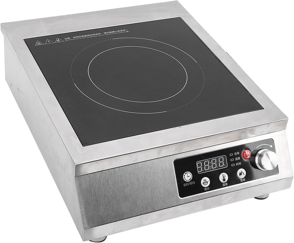 Portable Induction Cooktop,3500W Countertop Burner Induction Hot Plate Induction Cooker Electric Cooking Cooktop with Angle Control Panel for Kitchen Cooking (01)
