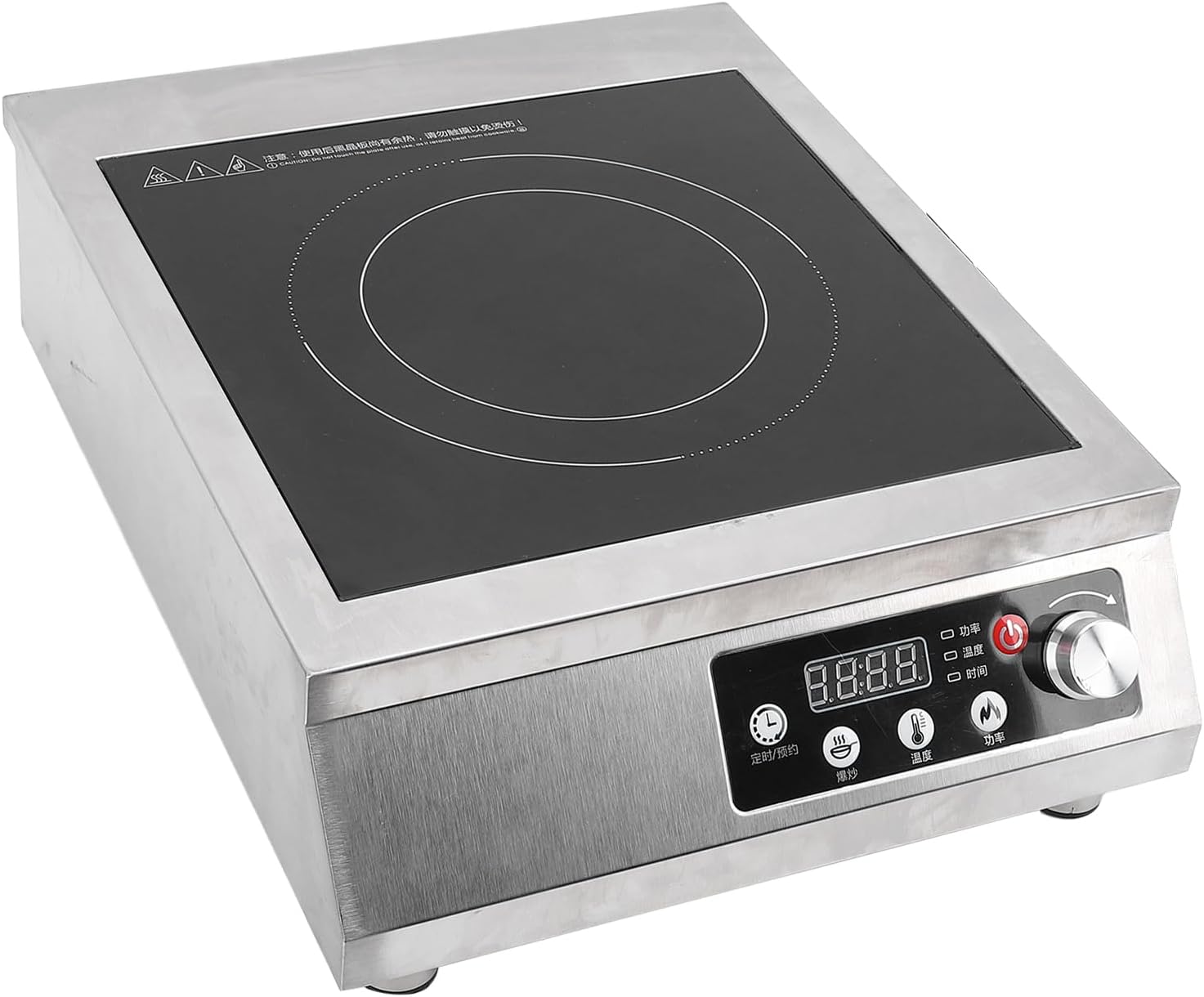Portable Induction Cooktop,3500W Countertop Burner Induction Hot Plate Induction Cooker Electric Cooking Cooktop with Angle Control Panel for Kitchen Cooking (01)