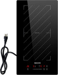 12 Inch Induction Cooktop 2 Burners, 1700W Built-in & Countertop Electric Stove with Plug, Slide Control, 9 Power Levels, Timer & Child Lock, 120V for Fast Heating