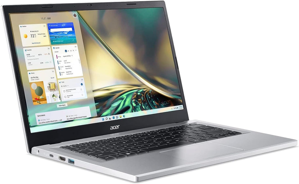 Acer Aspire 3 A314-23P-R3QA Slim Laptop | 14.0' Full HD IPS Display | AMD Ryzen 5 7520U Quad-Core Processor | AMD Radeon Graphics | 8GB LPDDR5 | 512GB NVMe SSD | Wi-Fi 6 | Windows 11 Home,Silver