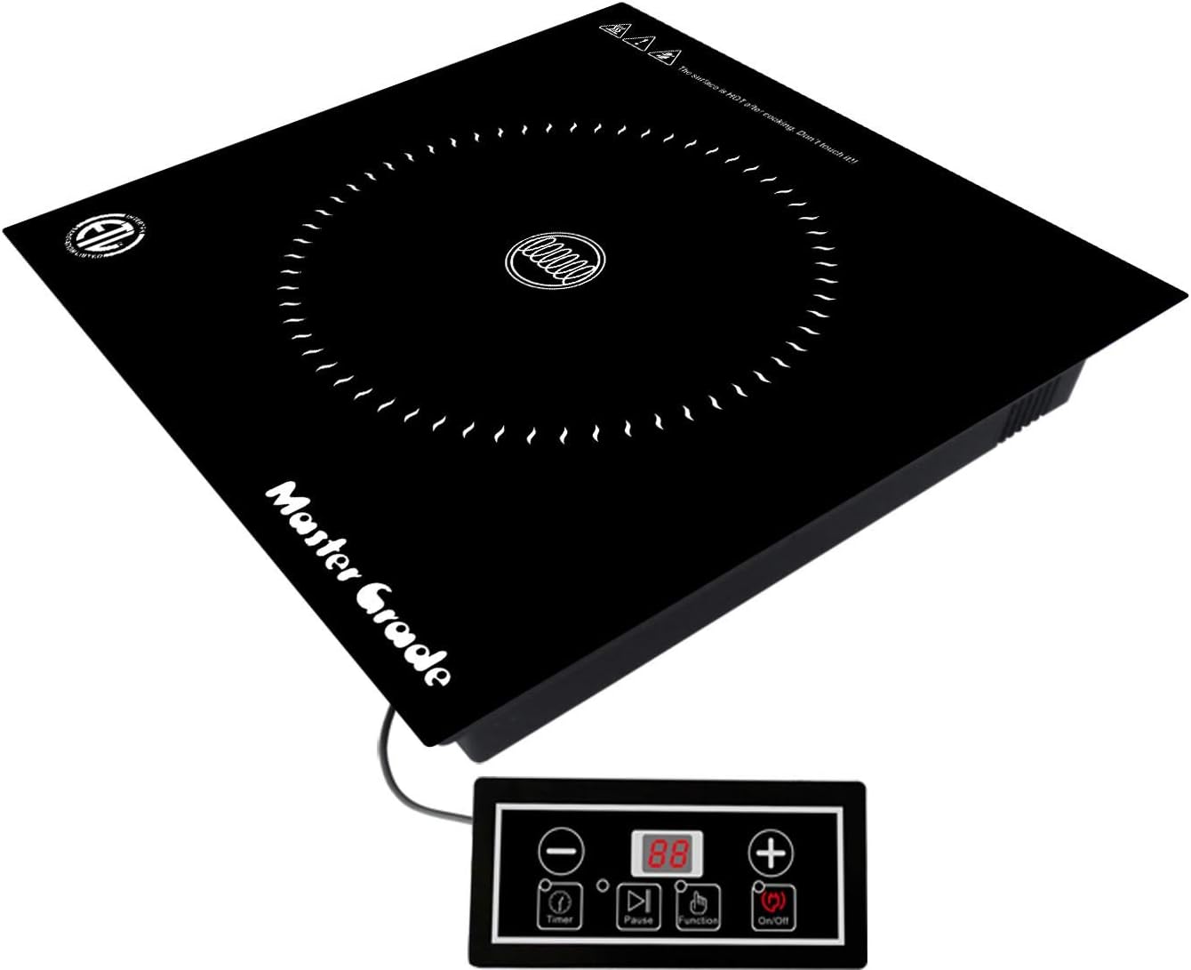 Portable Induction Cooktop, Hot Plate Electric, Single Burner, 10 Levels Power, 120V, 1300W, ETL Sanitation