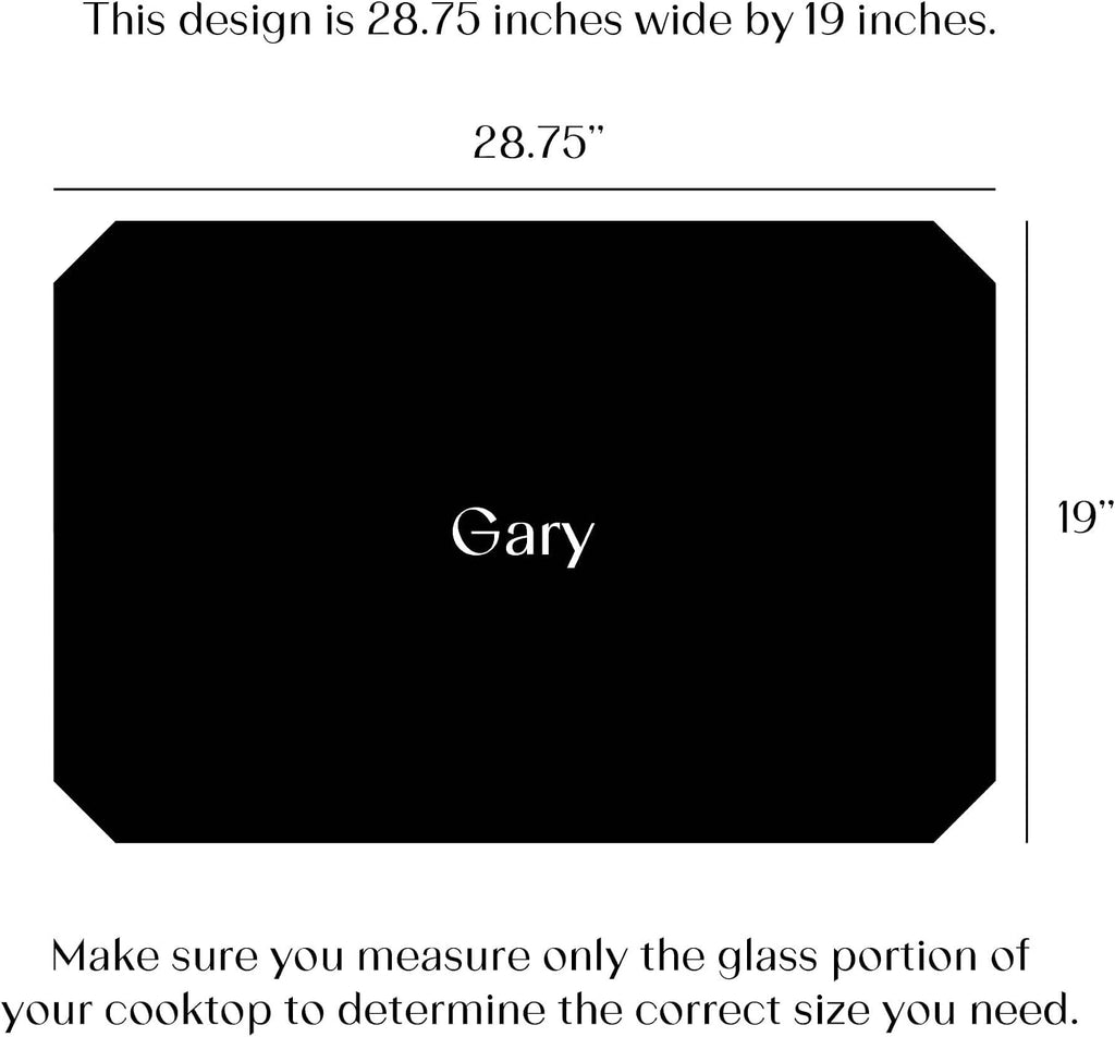 Electric Stove Cover Protector - Can be Used While Cooking - Glass Panel Overlay - Can Withstand over 1400 °F - Kitchen Essential for Cooktop Protection - Gary (28.75 x 19)