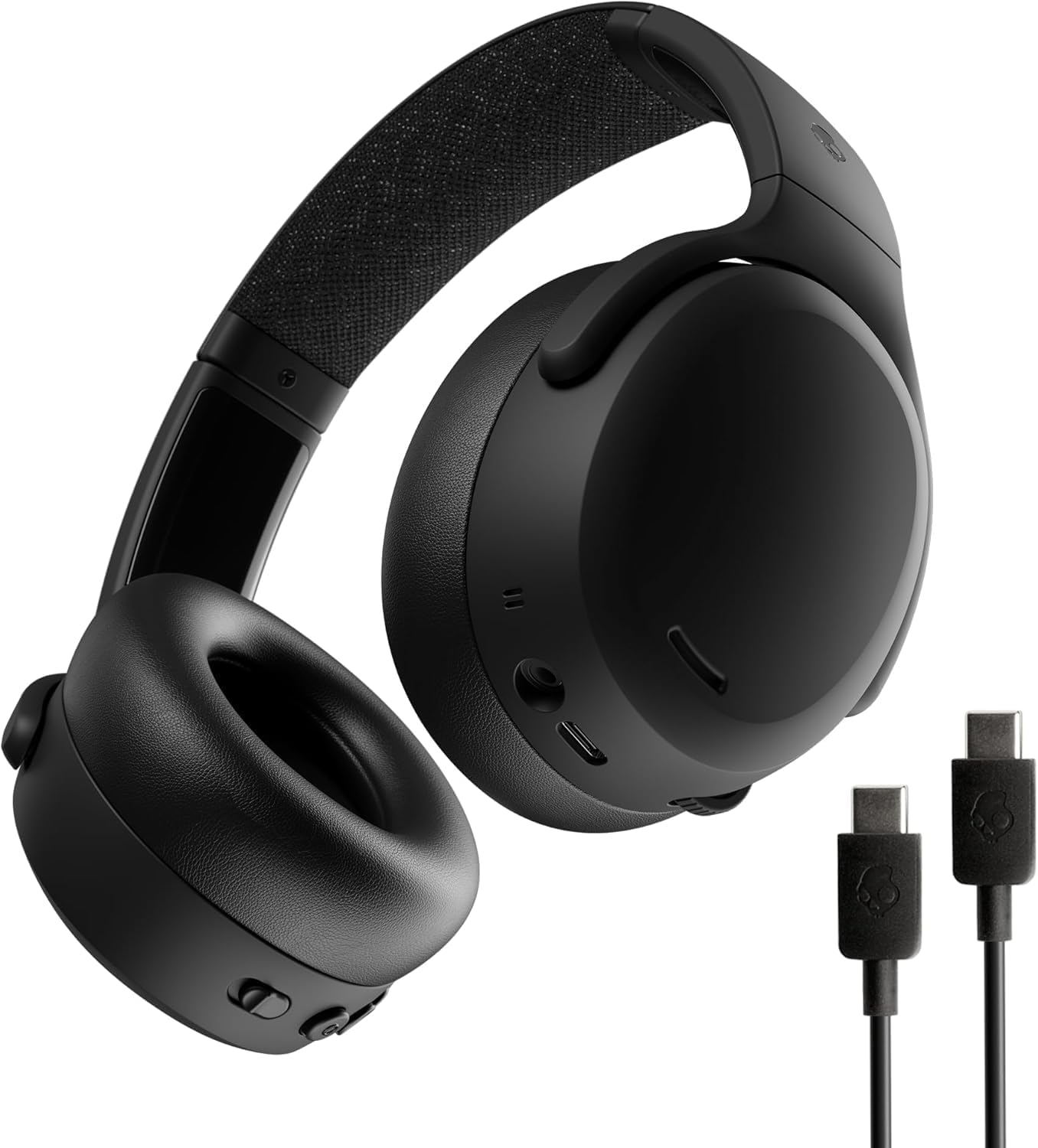 Skullcandy Crusher ANC Over-Ear Noise Canceling Wireless Headphones with Sensory Bass, Works with Bluetooth Devices - Black (Renewed)