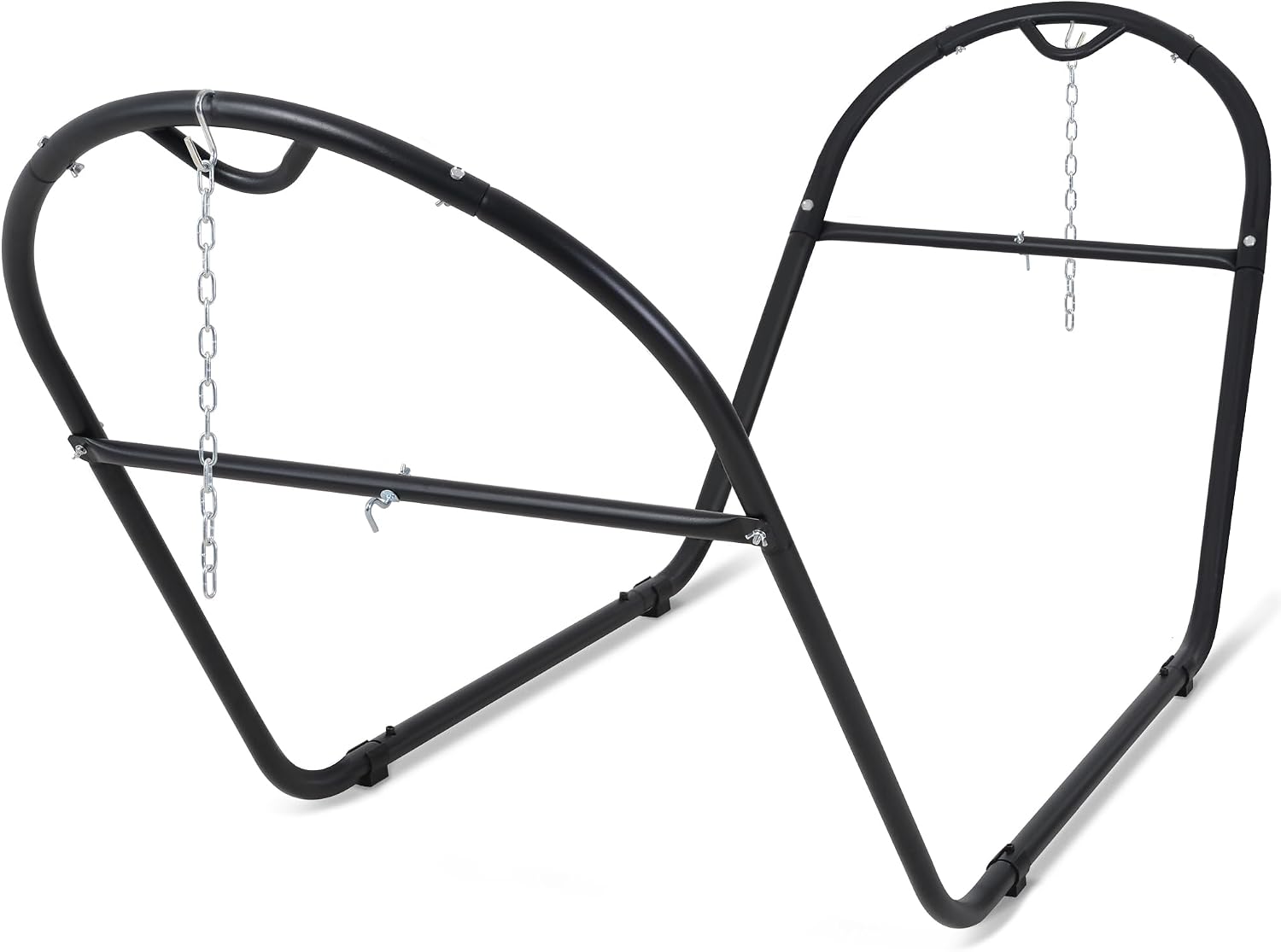SUNCREAT Universal Steel Outdoor Hammock Stand Only, Heavy Duty, Weather-Resistant Hammock Stand for Outside, Fits 9.5 to 14 Feet Long Hammock, 475-Pound Capacity, Patent Pending, Black