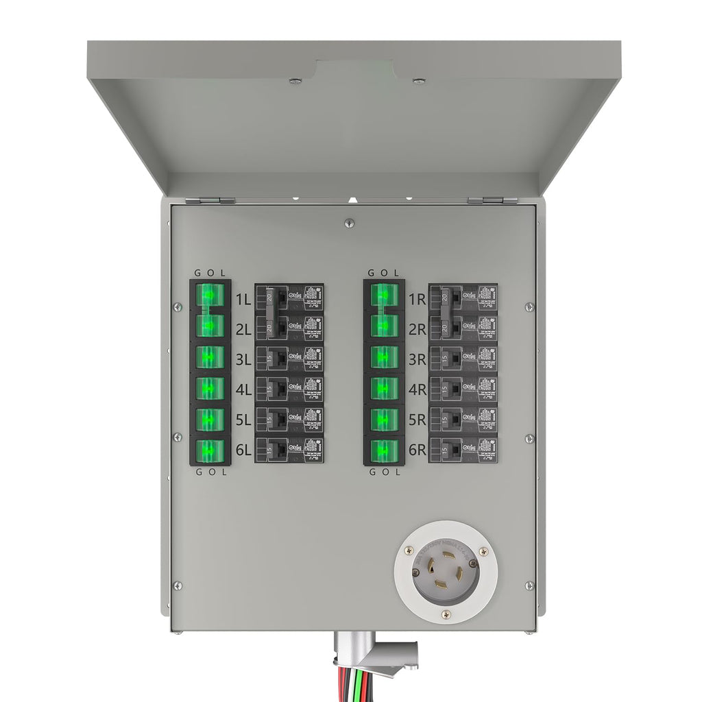Nature's Generator Manual Transfer Switch 12-Circuits 120/240V 30A Non-Automatic Power Transfer Kit UL Approved