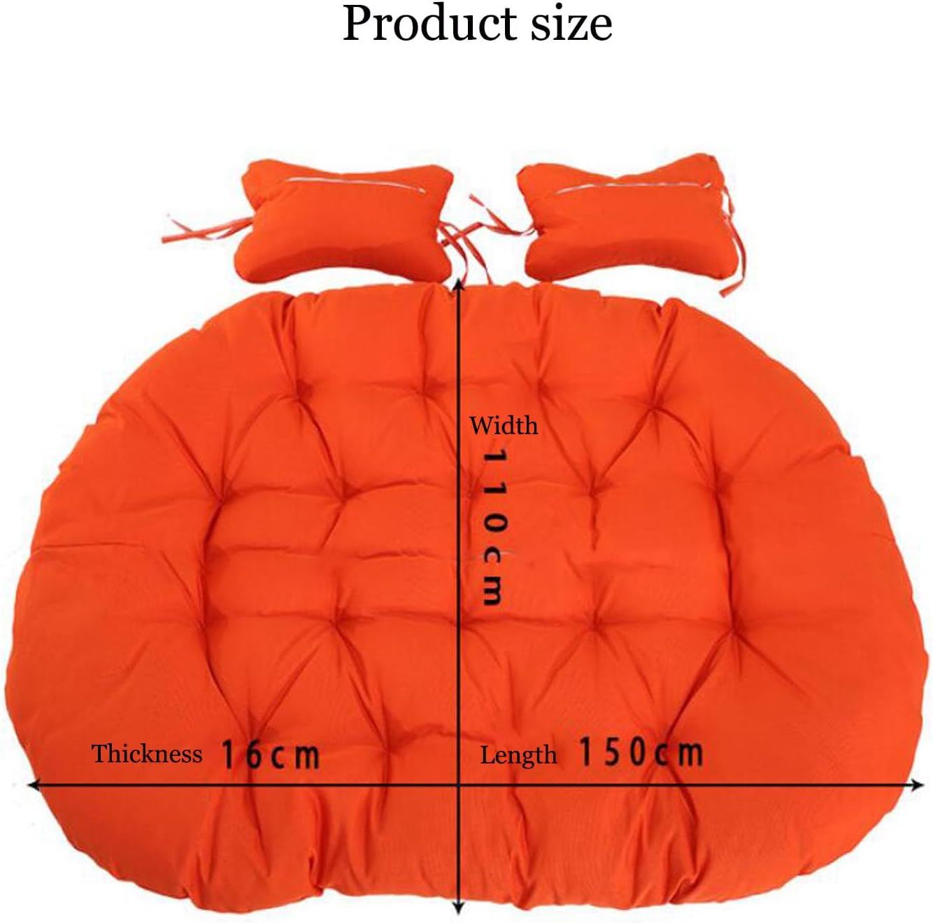 Hanging Basket Cushion Enlarged Thick Cushion Double Swing Sofa Cushion Indoor Rocking Chair Cushion for Furniture Swing Patio,A1