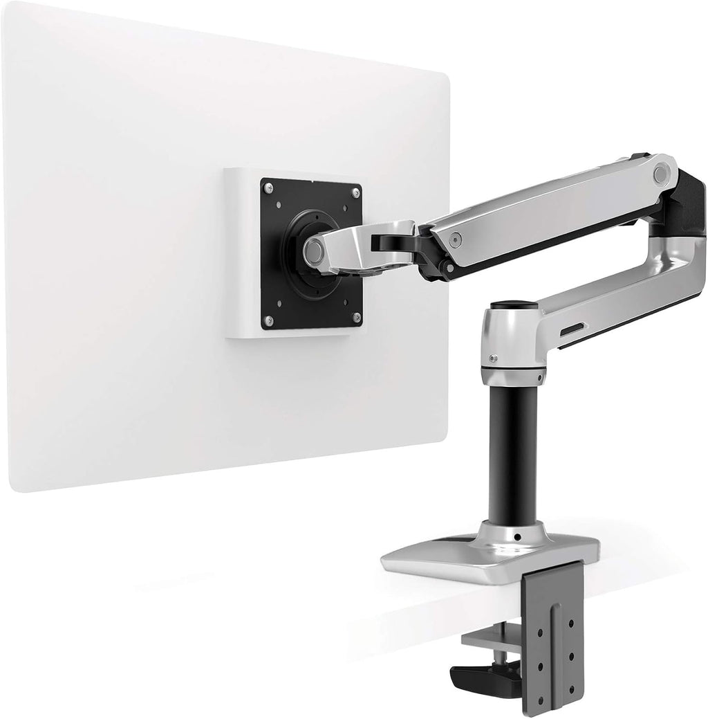Ergotron – LX Monitor Arm, Single Monitor Desk Mount – fits Flat Curved Ultrawide Computer Monitors up to 34 Inches, 7 to 25 lbs, VESA 75x75mm or 100x100mm – Polished Aluminum