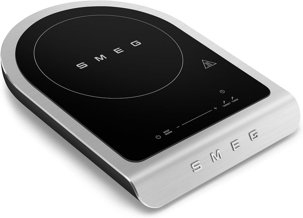 SMEG 1800W Portable Induction Cooker – Collezione Collection | Single-Burner Induction Hob with Probe, 9 Power Levels + Boost, Touch Controls — Travel/RV/Compact Kitchen-Black