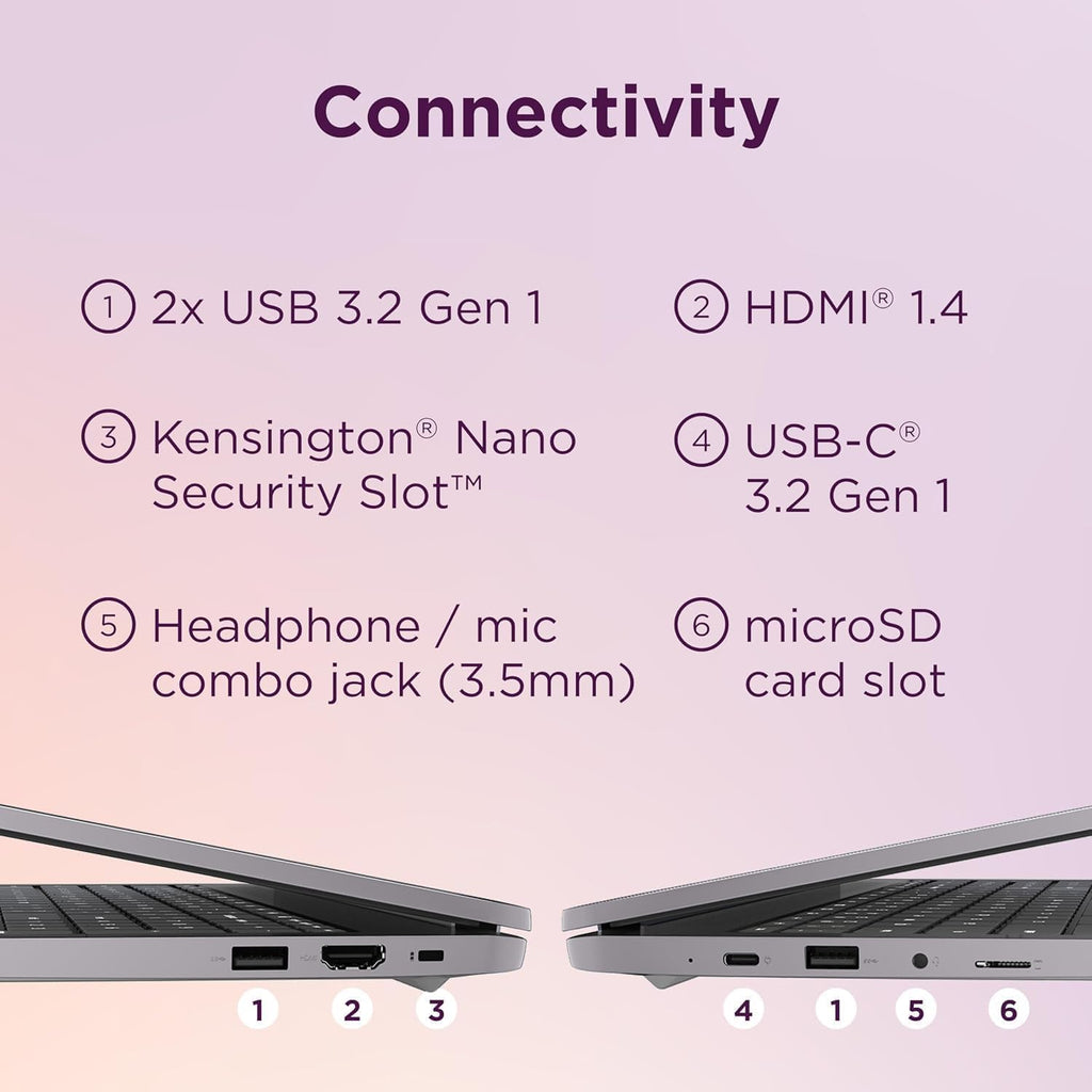 Lenovo Chromebook 15 IdeaPad 3i (15.6' FHD, 4GB RAM, 192GB Storage (64GB eMMC + 128GB SD Card), 2TB Cloud Storage, Intel Celeron) Home & Student, Webcam, 10-Hour Long Battery Life, Wi-Fi 6, Chrome OS