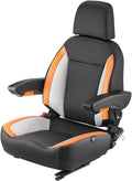 VEVOR Universal Forklift Seat, Tractor Seat with Adjustable Back, Armrest, Headrest & Safety Belt, Secure Tractor Seat with Micro Switch, Ergonomic Lawnmower Seat for Skid Loader Bulldozer