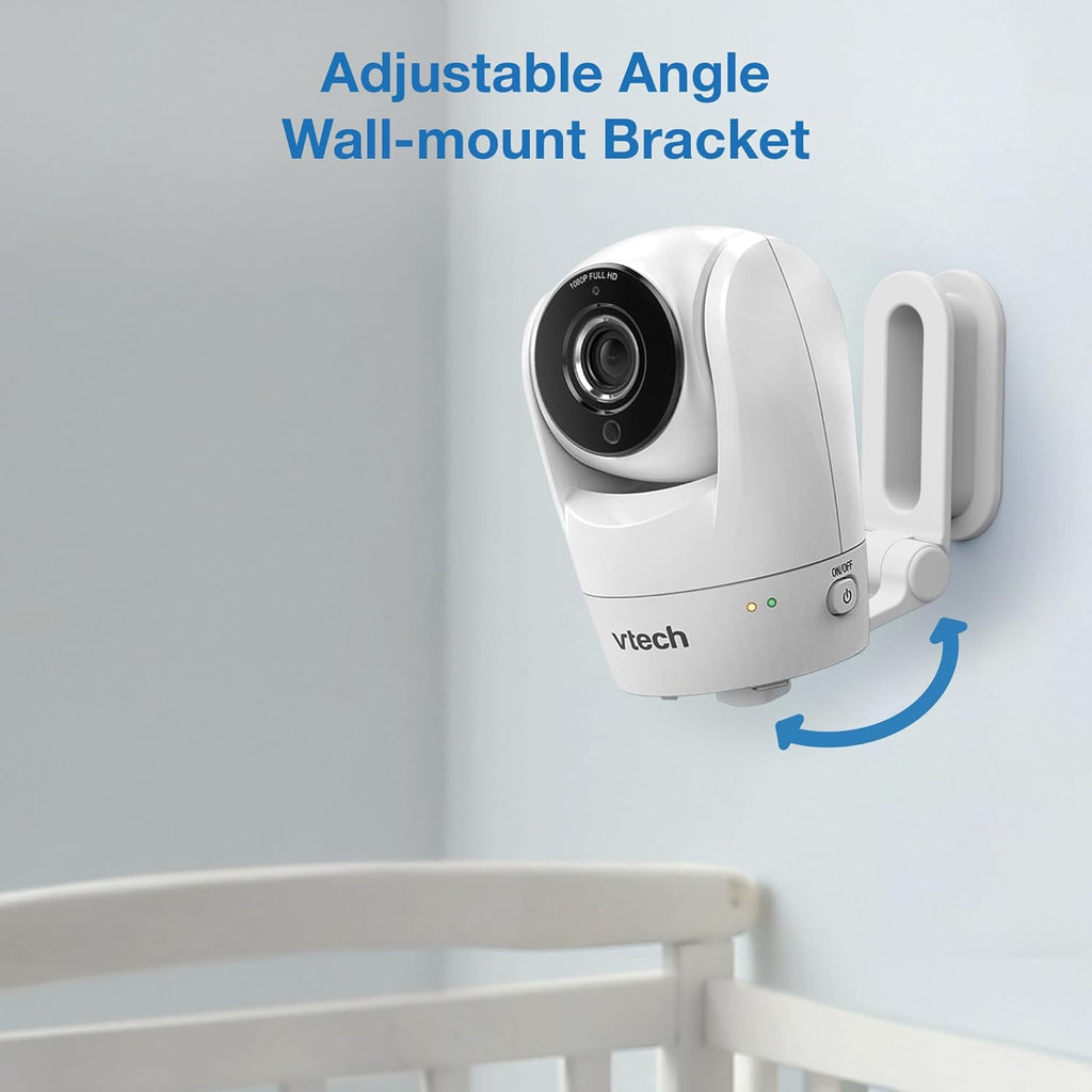 VTech VM901 Smart WiFi Baby Monitor – 1080p Camera, 5' HD Screen, Remote Pan Tilt Zoom, Free App, Night Vision, No Subscription