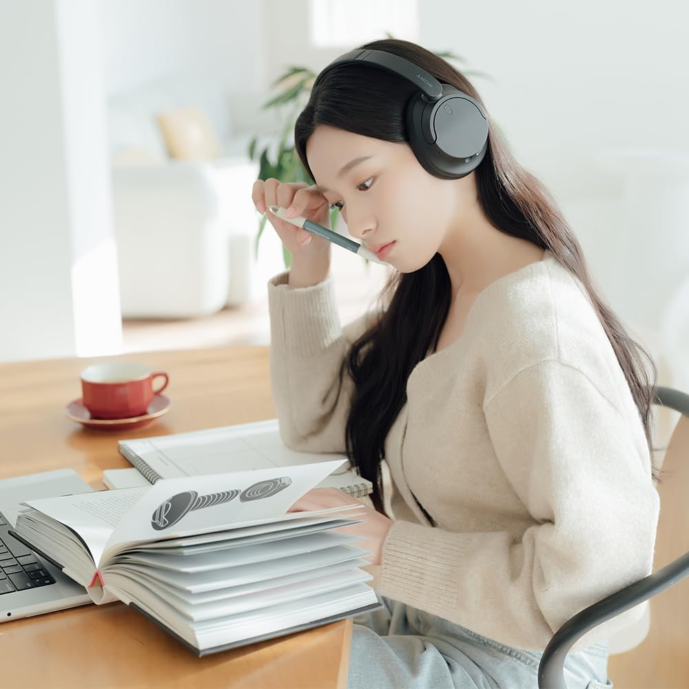 Sony WHCH720N Wireless Over The Ear Noise Canceling Headphones with 2 Microphones and Alexa Voice Control (Black)