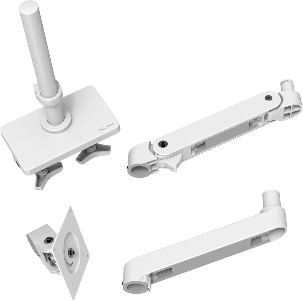 Ergotron – Upgraded LX Pro Premium Monitor Arm, Single Monitor Desk Mount – fits Flat Curved Ultrawide Computer Monitors up to 34 Inches, 4 to 22 lbs, VESA 75x75mm or 100x100mm – Tall Pole, White