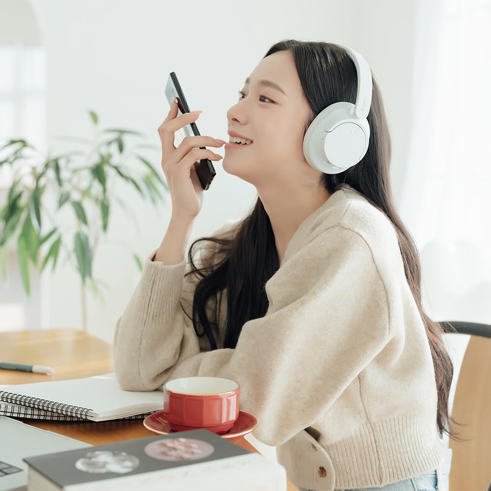 Sony WH-CH720NW Noise Canceling Wireless Bluetooth Headphones - Built-in Microphone - up to 35 Hours Battery Life and Quick Charge - Matte White