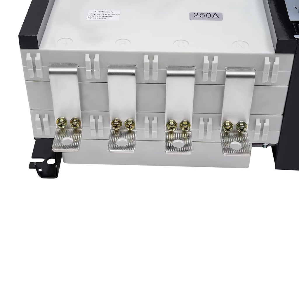 Industrial Dual Automatic Transfer Switch 250A 4 Poles 110V Grid to AC Generator, Power Automatic Generator Transfer Switch Dual Power Generator Changeover Switch