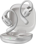 SHOKZ NEW OpenFit 2+ Open-Ear Headphones, Dolby Audio Enabled, Comfortable Earbuds with Soft Ear Hooks, 48H Playtime, IP55 Water-Resistant, USB-C Fast Charging, Wireless Charging, Carrying Bag, Grey