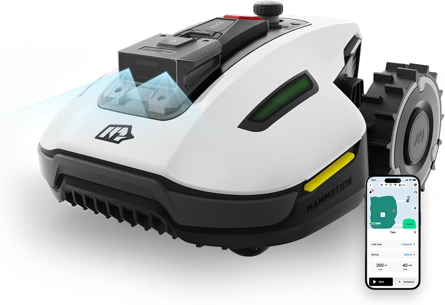 Mammotion YUKA mini 600H Robot Lawn Mower for 0.15 Acre, No Wire, No RTK Installation, Free NetRTK+AI Vision Positioning, 45% Slope, Cutting Height 2''~3.5'', 15 Mowing Zones