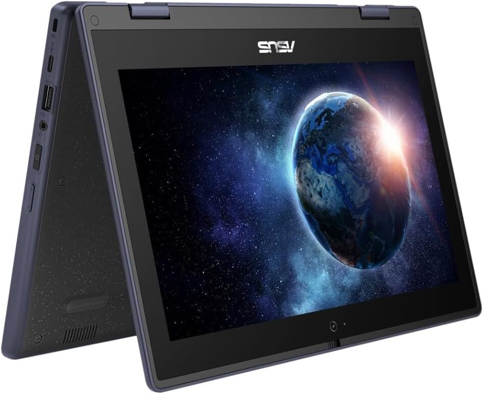 Asus BR1102FGA-YS14T 11.6' Touchscreen 2 in 1 - Rugged & Spill Resistant Notebook - HD 1366 x 768 - Intel Celeron N100 Quad-core (4 Core) - 4 GB On-board Memory - 128 GB SSD - Win11 Pro - Mineral Gray