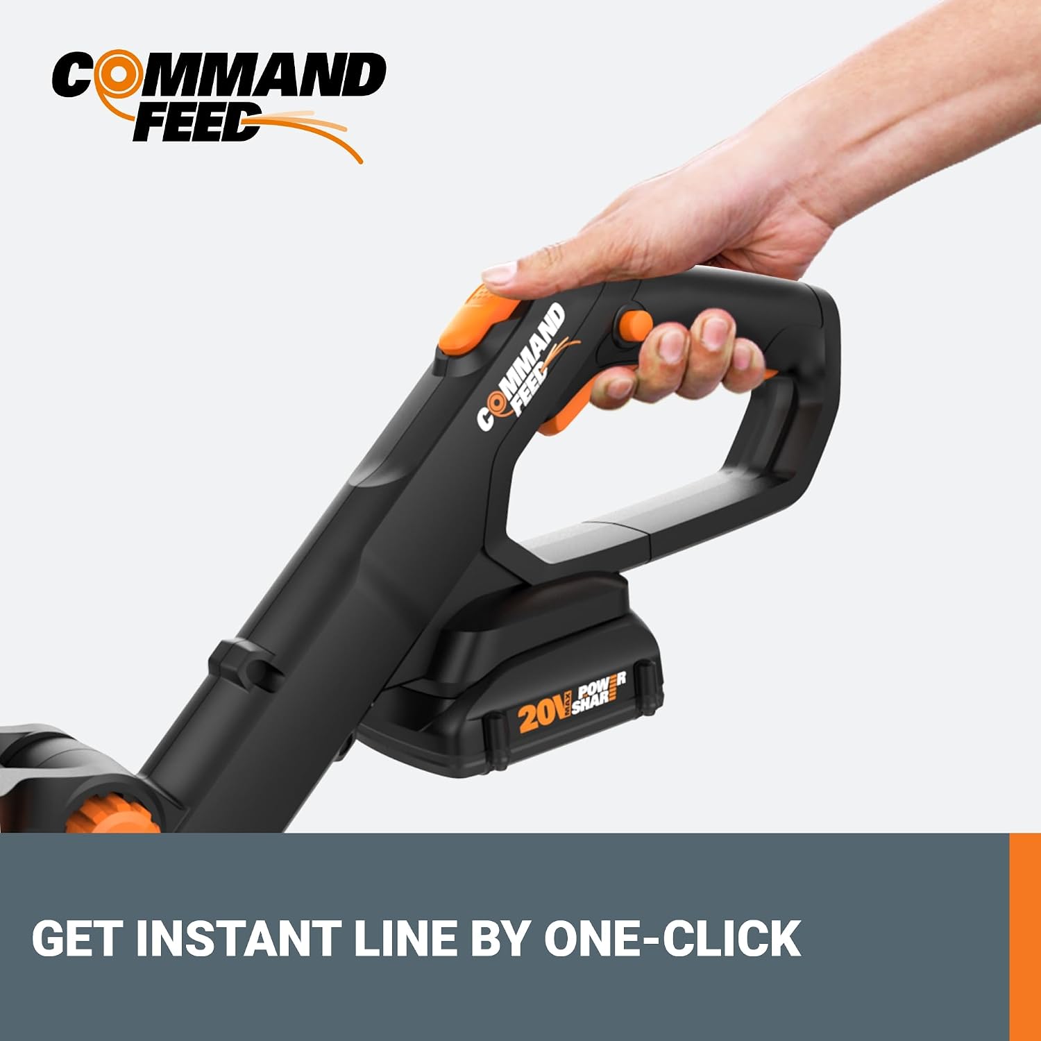 WORX 20V 12'' Cordless String Trimmer, 360 CFM Leaf Blower & 22'' Hedge Trimmer Combo, 2 Batteries & Charger Included, WG931