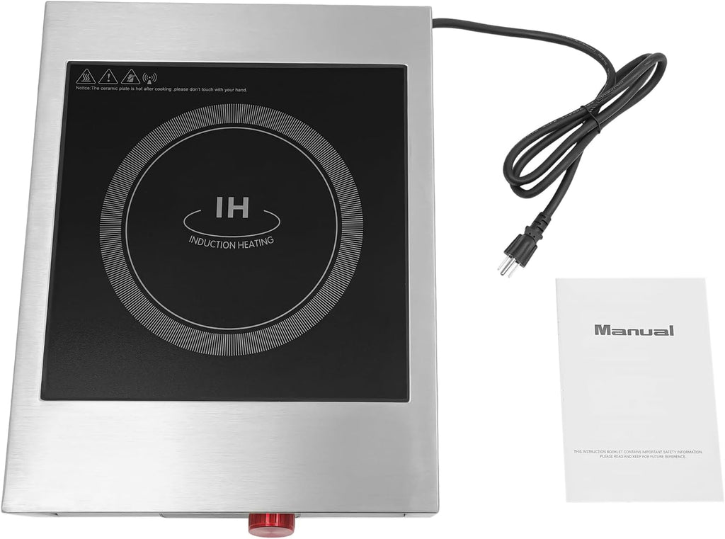 Commercial Induction Cooktop, Professional Electric Stove Hot Plate 3500W 110V with Led Display, Portable Induction Burner Single Stove Burner Electric for Cooking, 17.72 * 13.78 * 4.72 In, 电磁炉