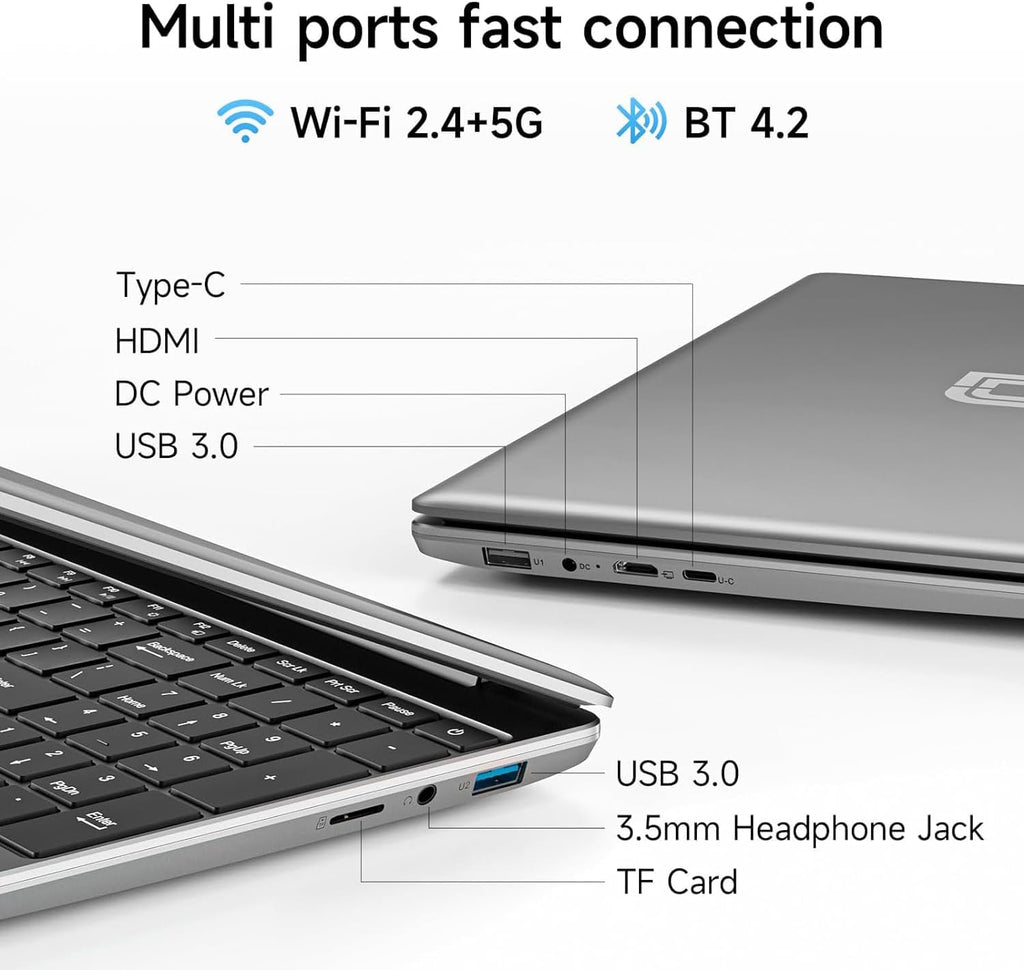 jumper 15.6' Windows 11 Laptop, 5205U Processor 1.9GHz, 12GB RAM 640GB Storage, 1 Year Office 365, HDMI, WiFi 5, USB 3.0 Type-C, Full HD Display Laptop with Numeric Keyboard for Business Student