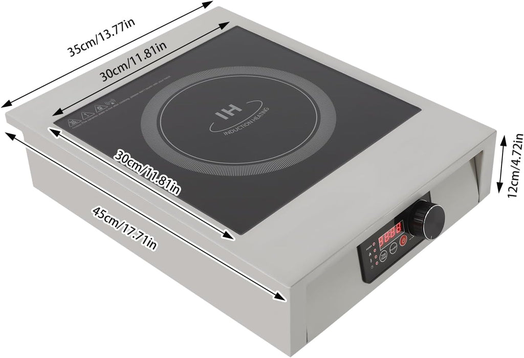 Induction Cooktop, 3500W 110V Portable Induction Cooktop Countertop Burner with LED Touch Knob Control for Faster Cooking