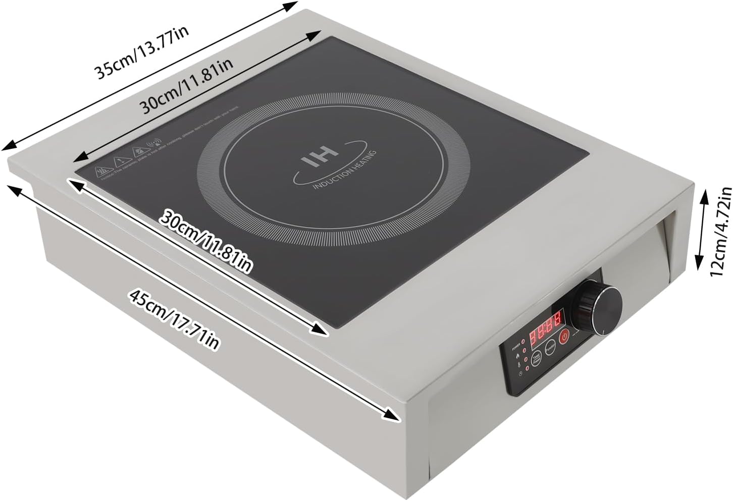 Induction Cooktop, 3500W 110V Portable Induction Cooktop Countertop Burner with LED Touch Knob Control for Faster Cooking