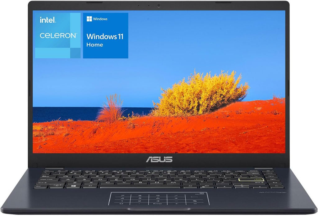 ASUS 14' Laptop, 14' FHD Display, Intel Celeron N4500, 4GB Memory, 64GB eMMC, Touchpad, Webcam, HDMI, Wi-Fi, Windows 11 Home, Quiet Blue