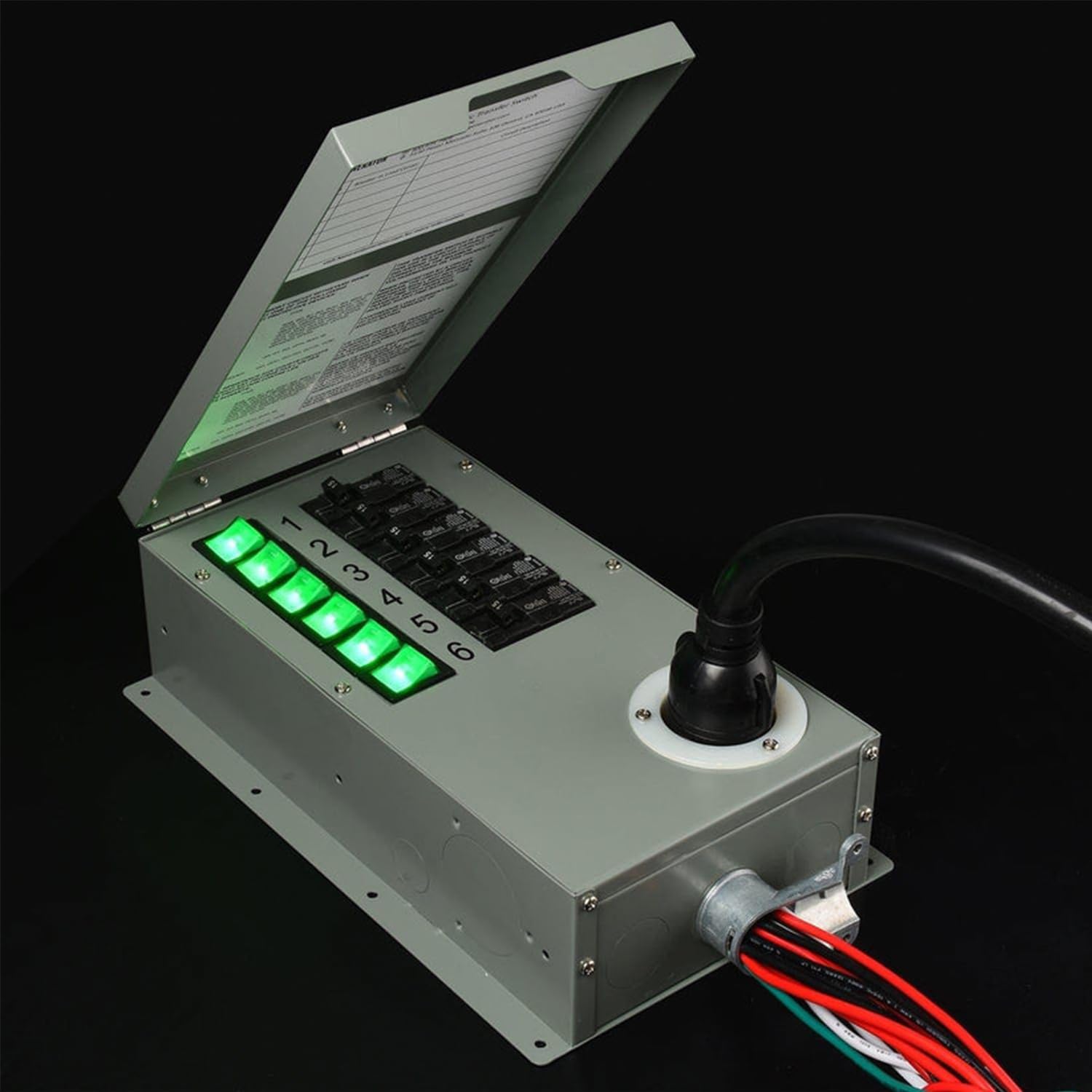Nature's Generator Transfer Switch 6 Circuits 120V 30A Non-Automatic UL Power Transfer Kit(Indoor)