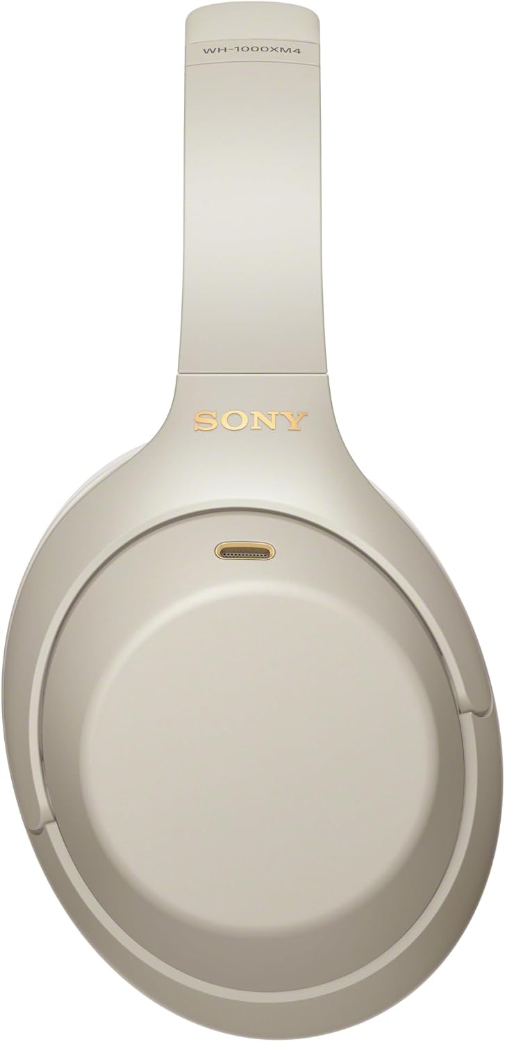 Sony WH-1000XM4 Wireless Industry Leading Noise Canceling Overhead Headphones with Mic for Phone-Call and Alexa Voice Control, Silver (Renewed)