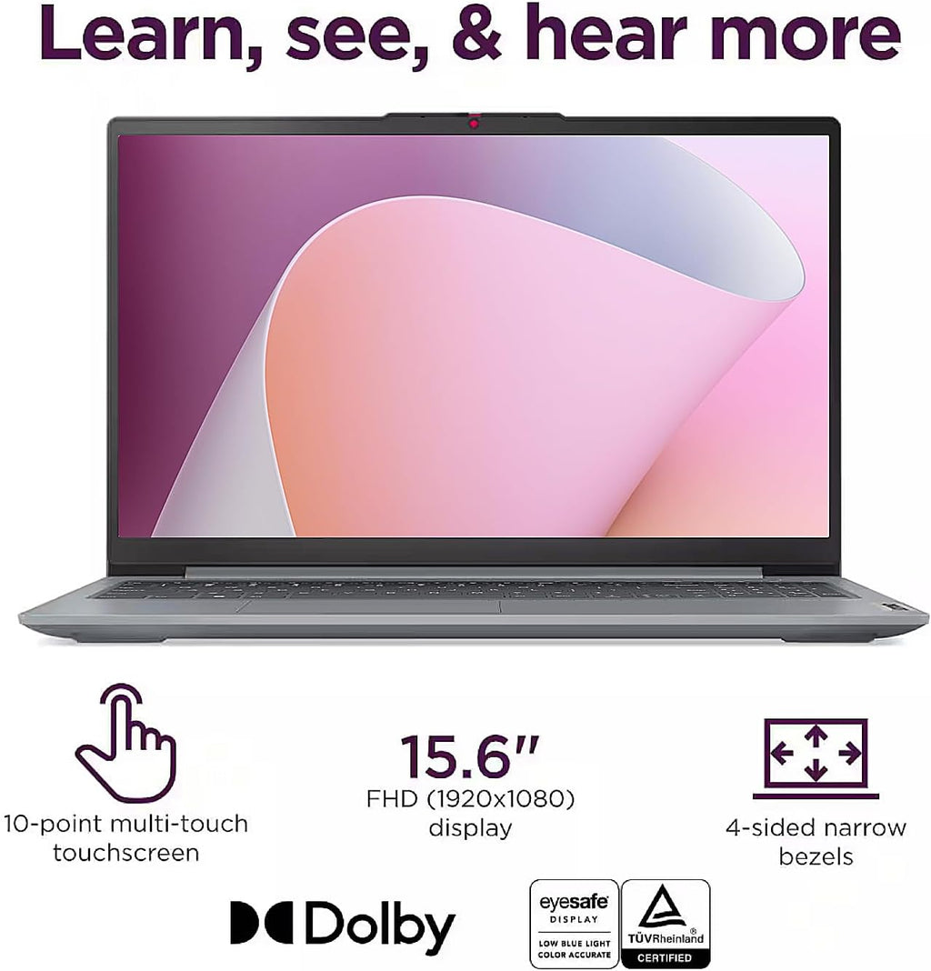 Lenovo IdeaPad Slim 3 Touchscreen Laptop, 15.6' FHD Laptop, 8-Core AMD Ryzen 7 5825U, 16GB RAM, 1TB SSD, Keypad, SD Card Reader, Stylus Pen + External Portable SSD + USB Hub, Linux Ubuntu OS