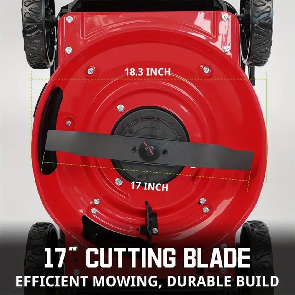 Electric Lawn Mower, 40V Cordless Mower with 4.0Ah Battery & Charge, 17 Inch Lawn Mower,Quiet, Lightweight, Foldable Handles